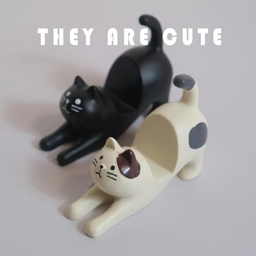 Meroqeel Cute Black Cat Cellphone Holder Stand for Desk