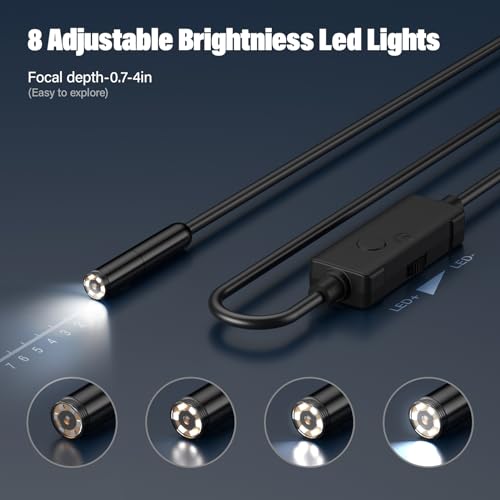 Kansmart HD Endoscope Camera iPhone Borescope, 16.4ft Snake