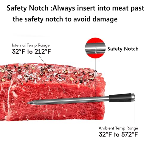 Wireless Smart Meat Thermometer with Bluetooth for Grill BBQ