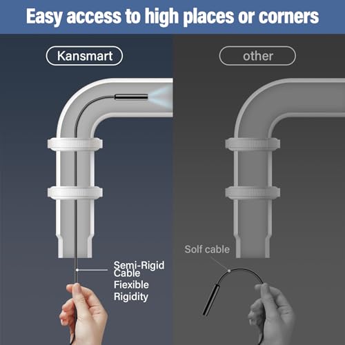 Kansmart HD Endoscope Camera iPhone Borescope, 16.4ft Snake