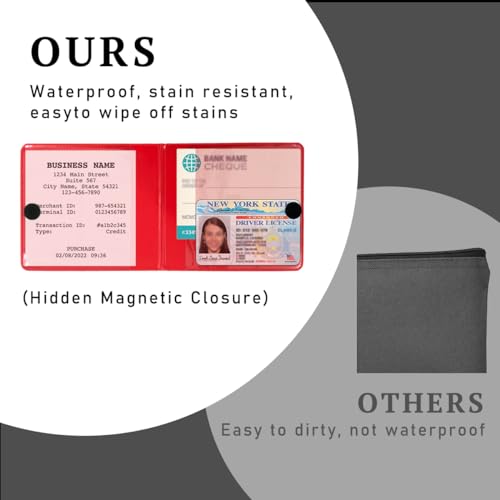 4 PCS Car Registration & Insurance Holder, Red