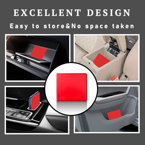 4 PCS Car Registration & Insurance Holder, Red