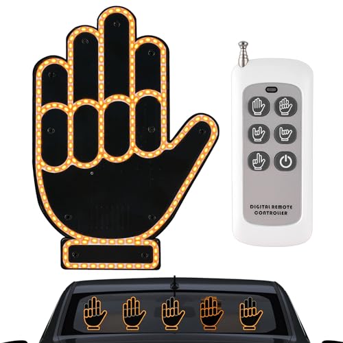 Wireless Car Finger Lights: Gesture-Control LED Signs for Drivers