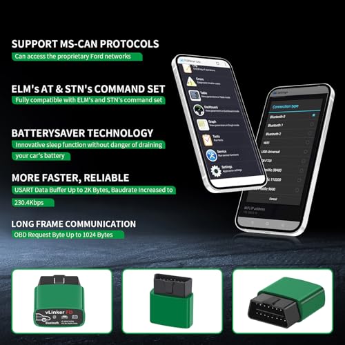 vLinker FD BT3.0 Bluetooth OBD2 Scanner Diagnostic Tool