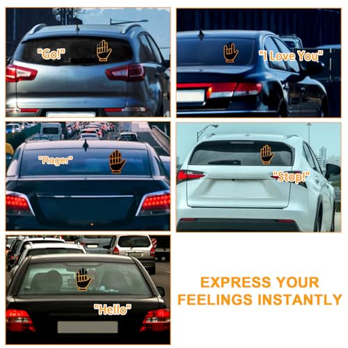 Wireless Car Finger Lights: Gesture-Control LED Signs for Drivers