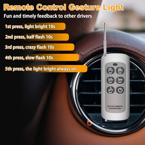 Wireless Car Finger Lights: Gesture-Control LED Signs for Drivers