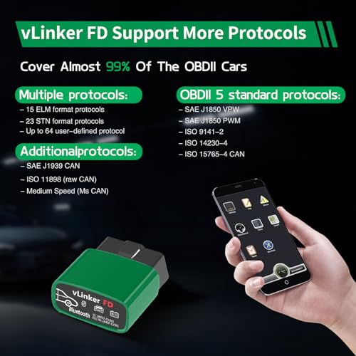 vLinker FD BT3.0 Bluetooth OBD2 Scanner Diagnostic Tool