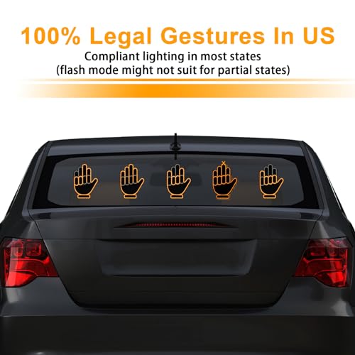 Wireless Car Finger Lights: Gesture-Control LED Signs for Drivers