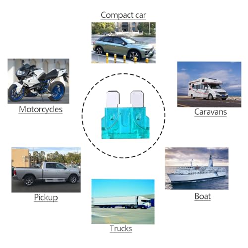 Kanvieus 120PCS - Auto Fuse Assortment Kit, Standard Auto Car Truck Blade Fuses - Micro Blade Replacement Fuses for Cars/Trucks/RV/Motorcycles/Boat + 2 Fuse Puller