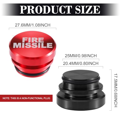 UYYE Cigarette Lighter Plug Billet Aluminum Dustproof Plug, American Flag Button, Car Interior Accessories Fits Most Vehicles and Boats with Standard 12 Volt Power Source, (Red+Black)-F+Blue