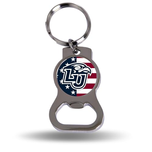 Rico Industries NCAA Liberty Flames Patriotic Metal Keychain - Beverage Bottle Opener With Key Ring - Pocket Size