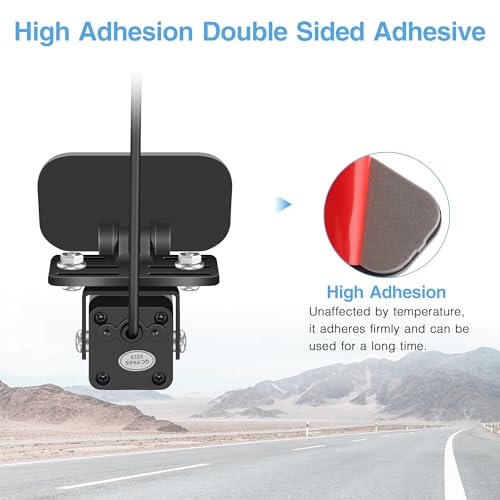 Naponal Dash Cam Rear Camera Mount(2 PCS), Universal Rear View Camera Rear Window Mount, Mirror Camera Rear Windshield Backup Camera Bracket, Car Dashcam Reverse Camera Holder, Easy to Install.