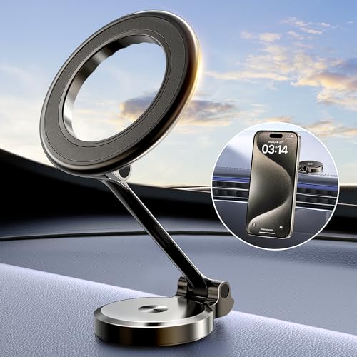 MP-MALL for Mag-Safe Car Mount, Magnetic Hands Free iPhone Car Holder Dashboard for Car Fit for iPhone 15 14 13 12 Pro Max Plus (Black)