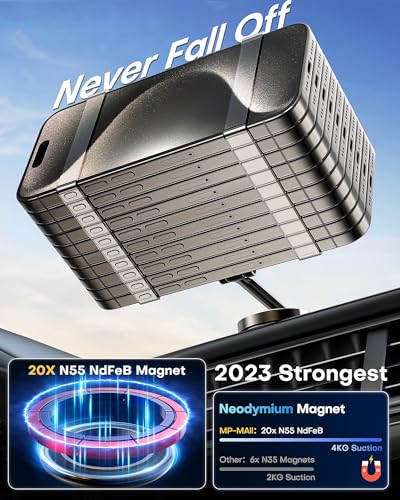 MP-MALL for Mag-Safe Car Mount, Magnetic Hands Free iPhone Car Holder Dashboard for Car Fit for iPhone 15 14 13 12 Pro Max Plus (Black)