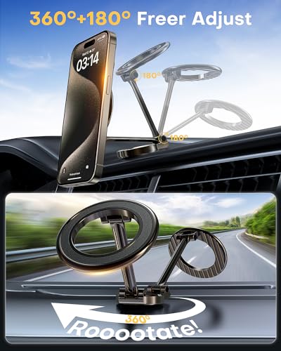 MP-MALL for Mag-Safe Car Mount, Magnetic Hands Free iPhone Car Holder Dashboard for Car Fit for iPhone 15 14 13 12 Pro Max Plus (Black)