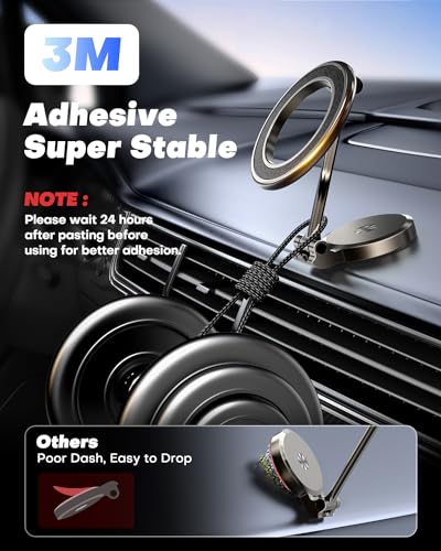 MP-MALL for Mag-Safe Car Mount, Magnetic Hands Free iPhone Car Holder Dashboard for Car Fit for iPhone 15 14 13 12 Pro Max Plus (Black)