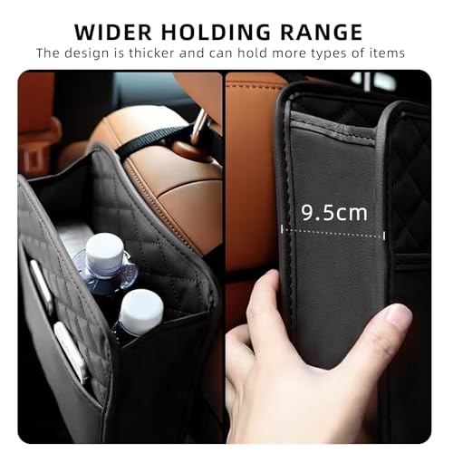 OXTXO Car Trash Can with Adjustable Buckle Strap - Hanging Car Garbage Bin with Foldable and Portable Design, Car Rubbish Container for Car/SUV/Truck/Minivan, Car Seat Back Hanging Bag