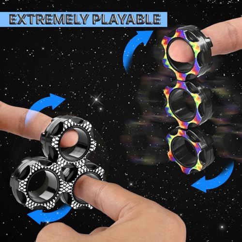 Dr.Kbder Fidget Toys Adults Set, Easter Basket Stuffers Gift for Kids Teen Cool Gadget Sensory Pack with Figette Spinner Cube ADHD Anxiety Relief Stress Magnetic Ring Office Desk Manget Toy for Boys…