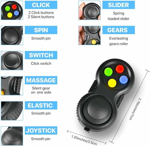 Dr.Kbder Fidget Toys Adults Set 2Pcs, Easter Basket Stuffers for Kids Teen Autism Sensory Toys Pack with Figette Cube Figits Ring Classroom ADHD Stress Relief Toys, Cool Gadget Desk Spinner Toy