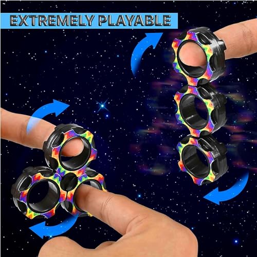Dr.Kbder Fidget Toys Adults Set 2Pcs, Easter Basket Stuffers for Kids Teen Autism Sensory Toys Pack with Figette Cube Figits Ring Classroom ADHD Stress Relief Toys, Cool Gadget Desk Spinner Toy