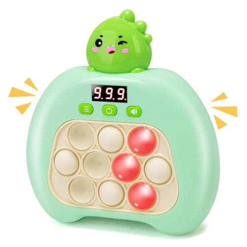 Fast Push Pop It Game Light Up Fidget Toy for Kids Adults, Electric Handheld Game Quick Push Sensory Toys Puzzle Game Machine, Stress Relief Party Favors Birthday Popit Game Gift for Boys Girls