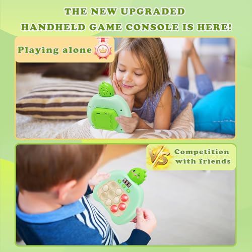 Fast Push Pop It Game Light Up Fidget Toy for Kids Adults, Electric Handheld Game Quick Push Sensory Toys Puzzle Game Machine, Stress Relief Party Favors Birthday Popit Game Gift for Boys Girls