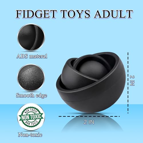 Yrissmiss Fidget Toys Adults 4PC, Fidget Gyro Toys Pack, Cool Gadget Gifts Sensory Toys Set for Boys Girls Teens Kids, Desk Toys ADHD Autism Stress Relief Finger Toys