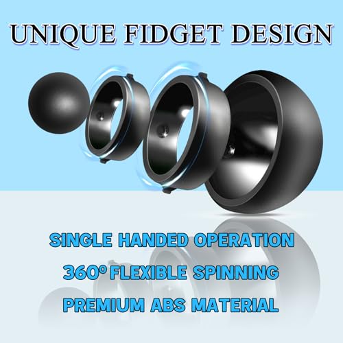 Yrissmiss Fidget Toys Adults 4PC, Fidget Gyro Toys Pack, Cool Gadget Gifts Sensory Toys Set for Boys Girls Teens Kids, Desk Toys ADHD Autism Stress Relief Finger Toys