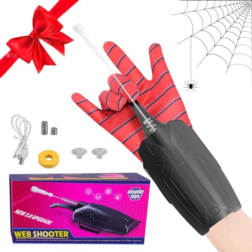 New Spider Web Shooter Toy 2.0 Upgrade,Web Launcher String Shooters,Cool Gadgets Stuff Fun Spider Superhero Role-Play Toys for Men Kids (2.0 Web Shooter)