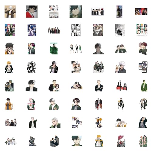 Wind Breaker Stickers 55Pcs Japanese Anime Stickers for Water Bottle Waterproof Vinyl VSCO Decals for Kids Teens and Adults(WIN)