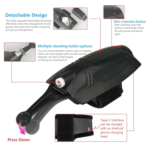 New Spider Web Shooter Toy 2.0 Upgrade,Web Launcher String Shooters,Cool Gadgets Stuff Fun Spider Superhero Role-Play Toys for Men Kids (2.0 Web Shooter)