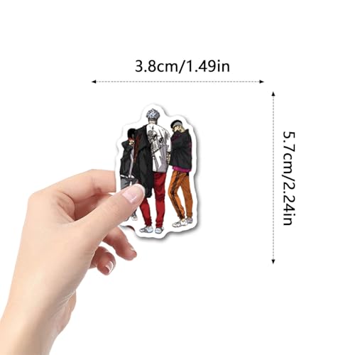 Wind Breaker Stickers 55Pcs Japanese Anime Stickers for Water Bottle Waterproof Vinyl VSCO Decals for Kids Teens and Adults(WIN)