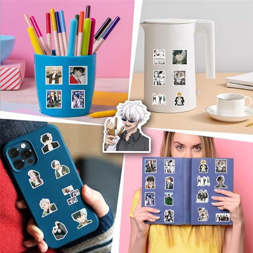 Wind Breaker Stickers 55Pcs Japanese Anime Stickers for Water Bottle Waterproof Vinyl VSCO Decals for Kids Teens and Adults(WIN)