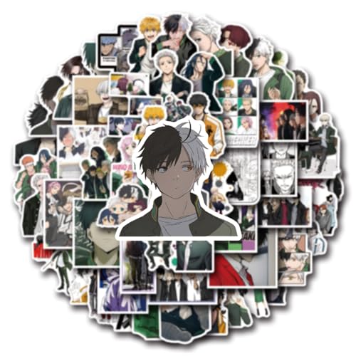 Wind Breaker Stickers 55Pcs Japanese Anime Stickers for Water Bottle Waterproof Vinyl VSCO Decals for Kids Teens and Adults(WIN)
