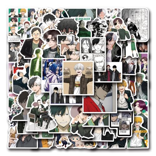 Wind Breaker Stickers 55Pcs Japanese Anime Stickers for Water Bottle Waterproof Vinyl VSCO Decals for Kids Teens and Adults(WIN)