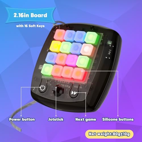 Kids Electronic Cube Game Memory Travel Handheld Bubble It Brain Teaser Fidget Toy for Kids & Teens Ages 8+, Best Boy & Girl Gift Ideas
