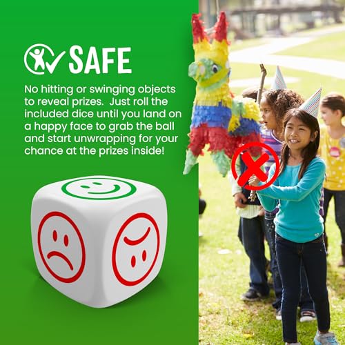 MerryGoBall™ - The Original Prize Ball Party Game for kids, surprise party favors, cool new way to pinata, emoji dice, fun for all, loot bag toys