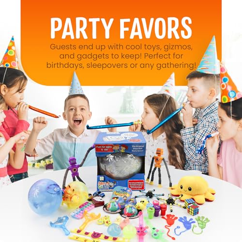 MerryGoBall™ - The Original Prize Ball Party Game for kids, surprise party favors, cool new way to pinata, emoji dice, fun for all, loot bag toys
