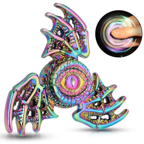 MAYBO SPORTS Solid Metal Fidget Spinner Sensory Novel Fidget Spinner Toy, Valentine's Day Gift Bag Filler Reduces Stress and Relieves Anxiety, Autism Fidget Spinner Party Favorite Killing Time Toy.