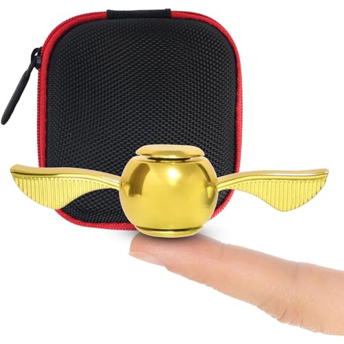 MAYBO SPORTS Fidget Spinner,Golden Metal Anti-Anxiety Stress Relief Reduction Finger Spinners Sensory Toy, Desktop Decoration Gift Bag Filling Gift for Kids Adults