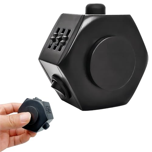 Stress Relief Fingertip Cube Fidget Toys,Fidgets UFO Cube/Relaxing Magic Cube Hand-Held Toys for Adults and Children, Killing Time Cool Fidget Block for ADD/ADHD/ Fidget Gadget UFO Cube Gifts (Black)