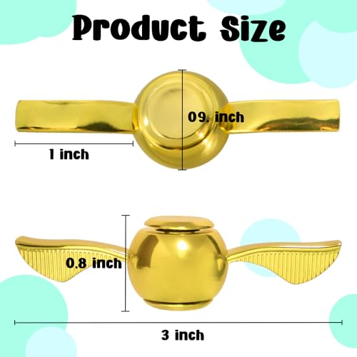 MAYBO SPORTS Fidget Spinner,Golden Metal Anti-Anxiety Stress Relief Reduction Finger Spinners Sensory Toy, Desktop Decoration Gift Bag Filling Gift for Kids Adults