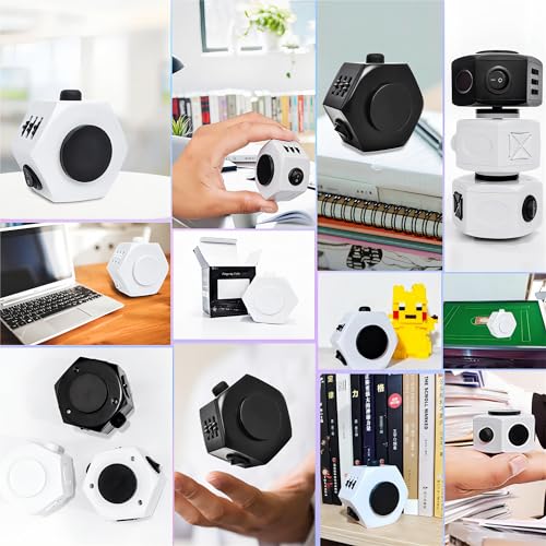 Stress Relief Fingertip Cube Fidget Toys,Fidgets UFO Cube/Relaxing Magic Cube Hand-Held Toys for Adults and Children, Killing Time Cool Fidget Block for ADD/ADHD/ Fidget Gadget UFO Cube Gifts (Black)