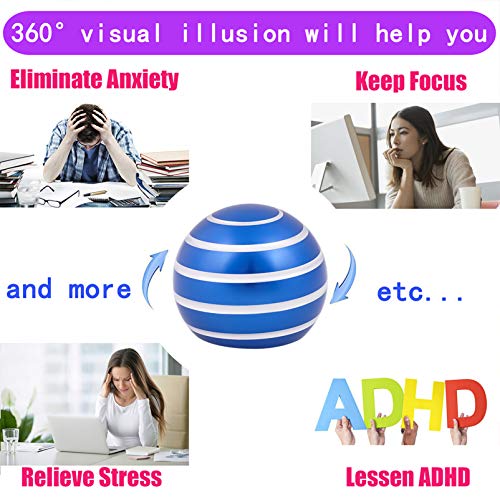 Desk-Kinetic-Toys Cool-Gadgets for Fidget: Cool-Stuff Thing Game Toy for Adult Teen Children Kid, Stress Relief Optical-Illusion Gifts for Office School Home Man Women Christmas Spinning 300 Seconds