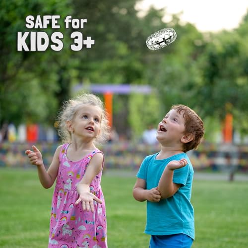 nutty toys Interactive Drone - Hand Operated Light Up Boomerang for Kids & Adults | Easy Shake to Start Flying UFO| Top Easter Basket Stuffer Gift Idea 2024 for Boys & Teens 8 9 10 11 12 13 14