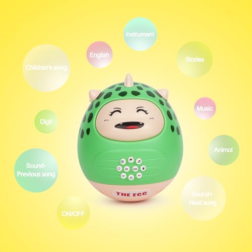 Tumbler Storytelling Toys Dinosaur Toy Kids Boys Girls Story Music Fun Children Educational Player Toy Toddler 3 4 5 6 7 Birthday Gifts Sensory Toys for Kids with Autism Words Songs Stories