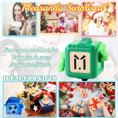 2 Pcs Fidget Stress Relief Robots Fidget Toys,Fidgets Magic Cube Relaxing Robot Hand-Held for Adults and Children, Killing Time Cool Fidget Block for ADD/ADHD/ Fidget Toy Gadget Robot Gifts (BG)