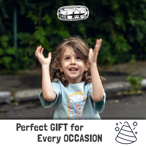 nutty toys Interactive Drone - Hand Operated Light Up Boomerang for Kids & Adults | Easy Shake to Start Flying UFO| Top Easter Basket Stuffer Gift Idea 2024 for Boys & Teens 8 9 10 11 12 13 14