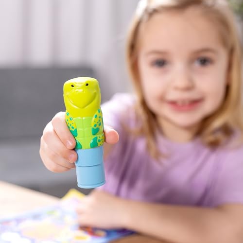 Melissa & Doug Sticker WOW!™ 24-Page Activity Pad and Sticker Stamper, 300 Stickers, Arts and Crafts Fidget Toy Collectible Character – Sea Turtle - FSC Certified