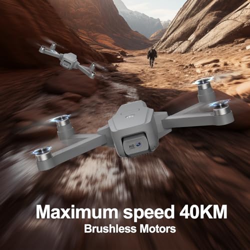 TTROARDS 16P Brushless Motor Drone with 1080p Camera for Adults 5G Wifi Adjustable Lens One Touch Takeoff/Landing Altitude Hold Mini Foldable Drone with 2 Batteries RC Quadcopter Toys Gift for